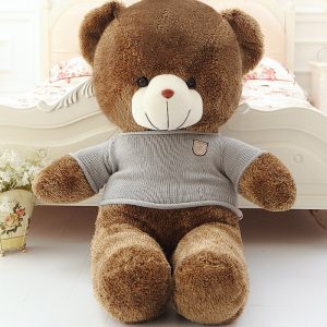 Oversize Sweater Teddy Bear Stuffed Throw Pillow - 图片 2